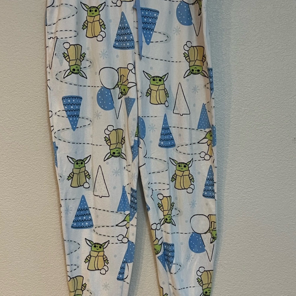 Star Wars Pajama Bottoms with Green and Blue Design